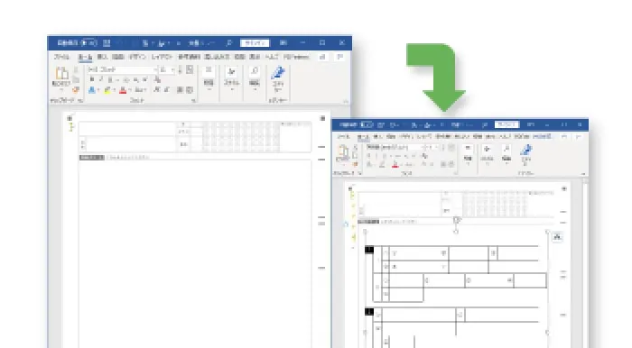 テンプレートを使用する場合、ExcelやWordで解答欄の枠を作成し、テンプレートファイルに貼り付け、解答用紙を作成します。テンプレートでは、マークシートが使用できます。