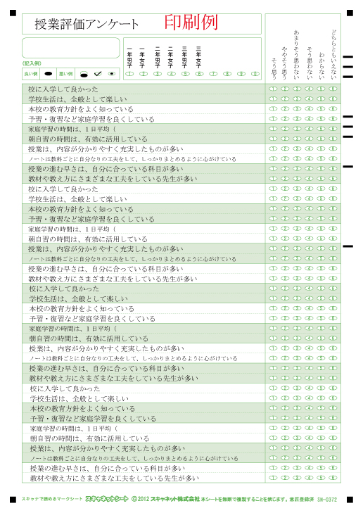 アンケートサンプル