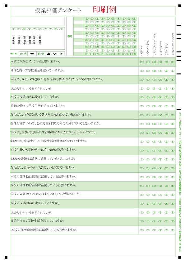 アンケートサンプル