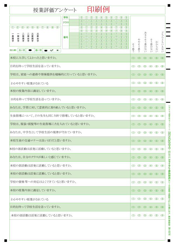 アンケートサンプル