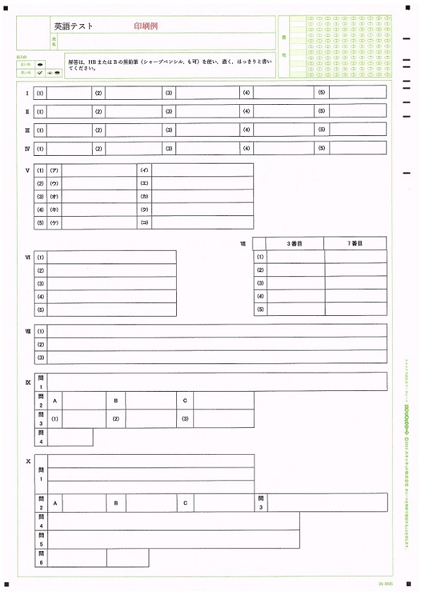 デジタル採点サンプル