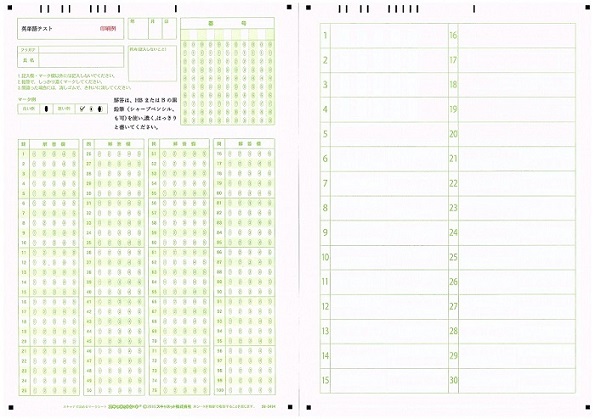 デジタル採点サンプル