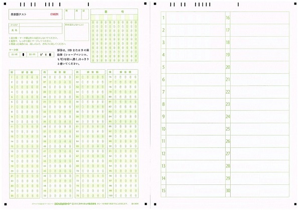 デジタル採点サンプル