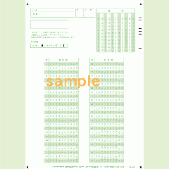 【100枚入り】SN-0026　A4マークシート番号50問10択数字
