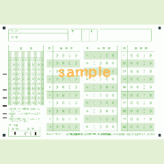 【100枚入り】SN-0038　A5マークシート番号30問4択数字