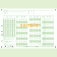 【100枚入り】SN-0041　A5マークシート番号30問5択数字