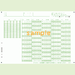 【100枚入り】SN-0059　A4マークシート番号100問5択数字