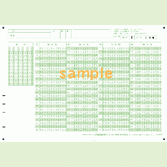 SN-0065　A4マークシート番号100問12択数字