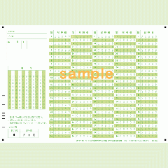 【100枚入り】SN-0077　A4マークシート番号150問5択数字