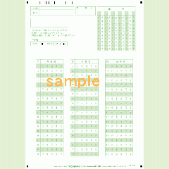 【100枚入り】SN-0135　A4マークシート番号60問5択数字