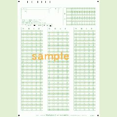 【100枚入り】SN-0163　A4マークシート番号150問4択数字