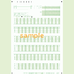 SN-0167　A4マークシート年クラス番号150問4択数字(マークタテ並び)