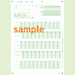 SN-0311　A4マークシート年クラス番号100問5択数字(マークタテ並び)