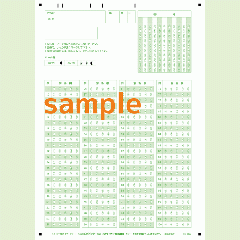 SN-0322　A4マークシート番号100問5択数字