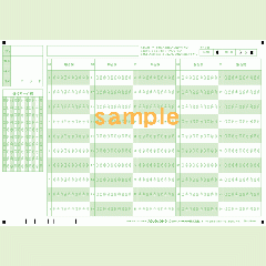 SN-A4M-001　A4マークシート番号50問10択数字