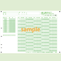 SN-0261　A4マークシート年クラス番号100問6択数字