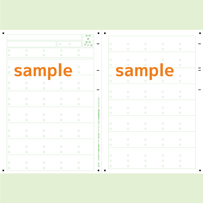 SN-0257　A4両面チェックマークシート14問10択[+1問15択]