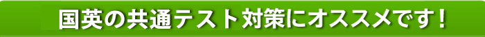 国社英の共通テスト対策にオススメです！！