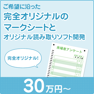 完全オリジナルのマークシートとオリジナル読み取りソフト開発